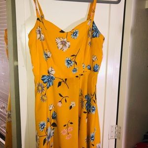 Old Navy yellow floral dress